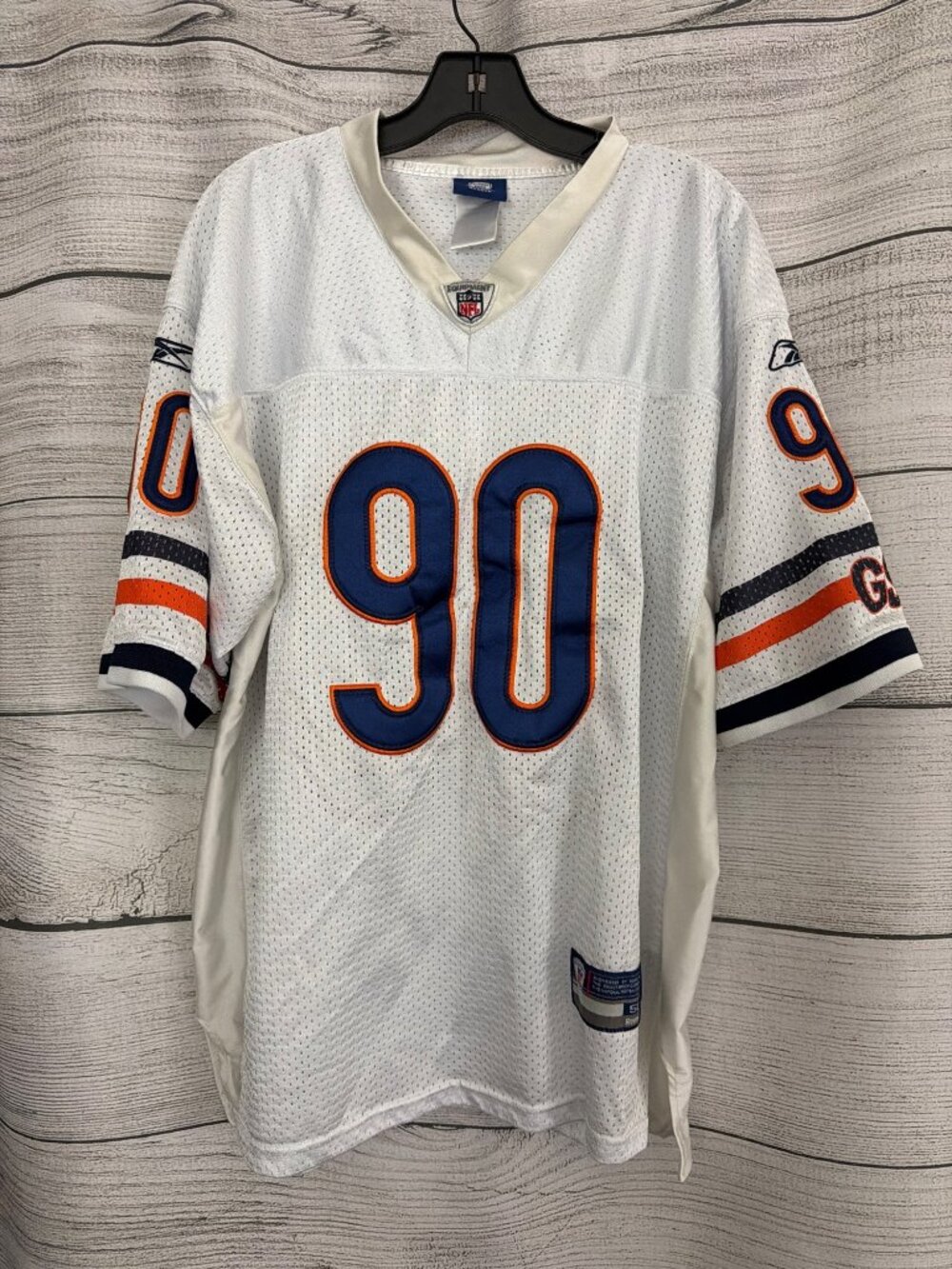 Mens Vintage Reebok NFL Chicago Bears Julius Peppers #90 On-Field White Jersey S